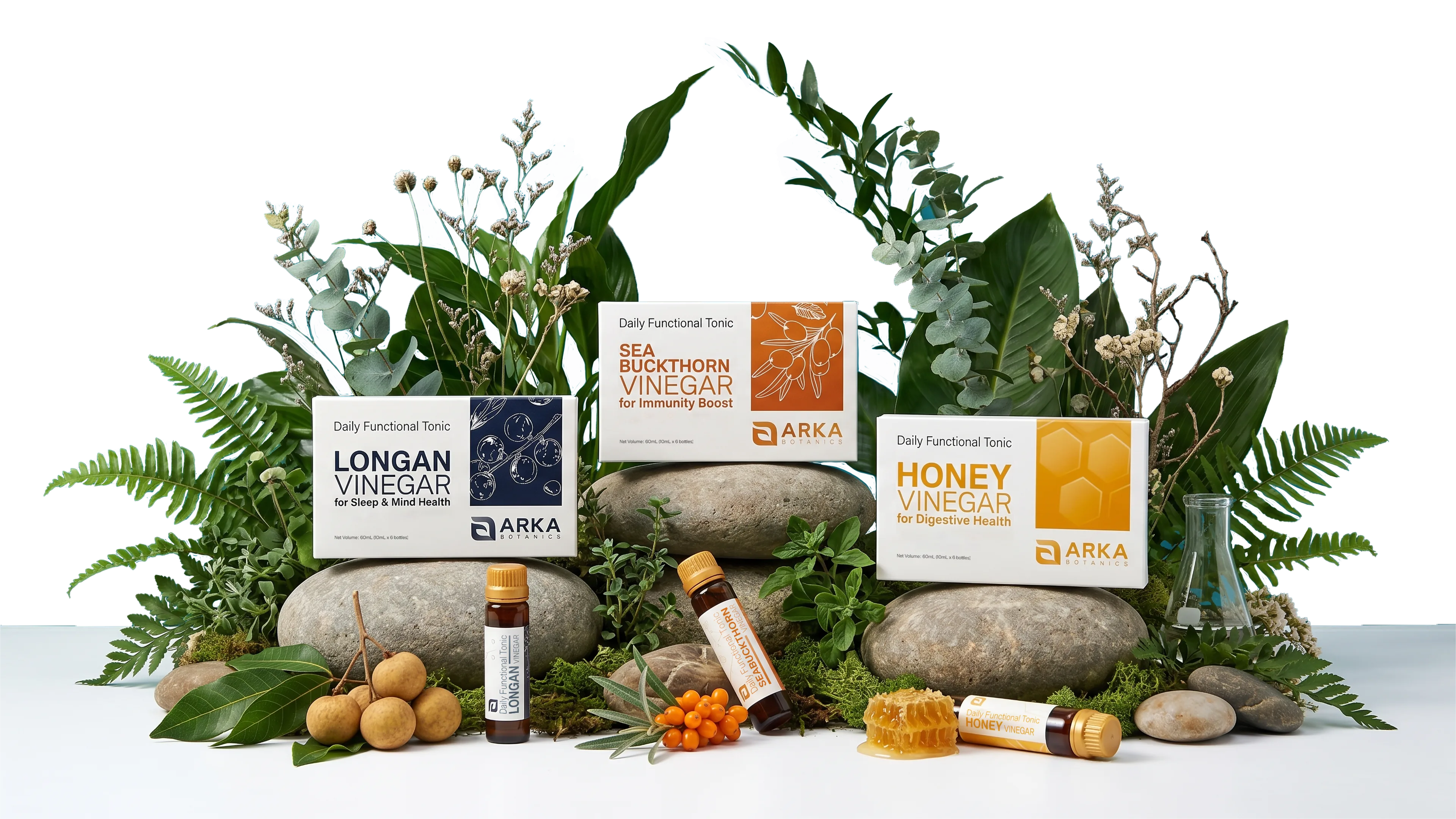 Arka functional tonic vinegars