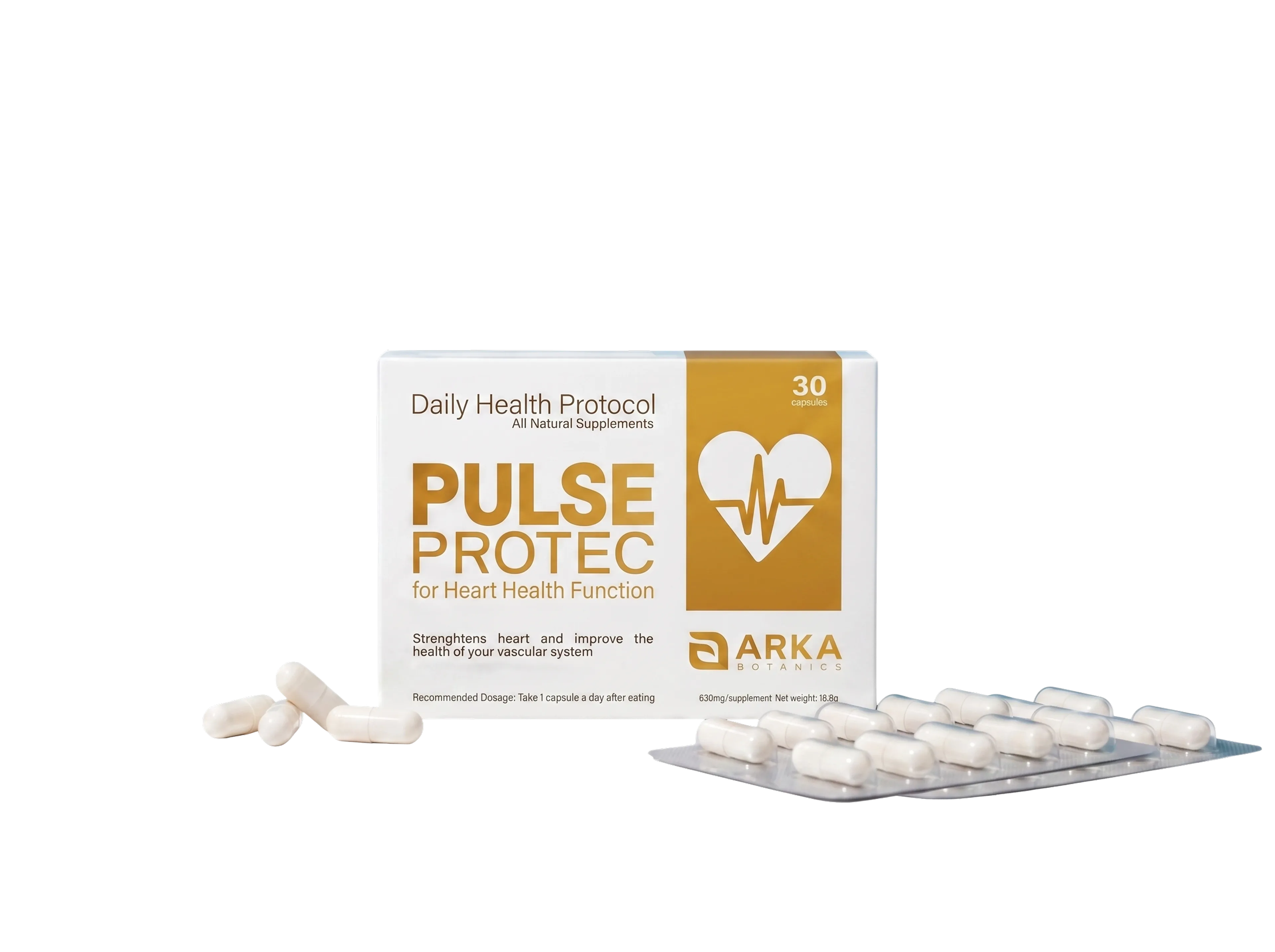 Pulse Protec Essentials carton with blister pack and capsules